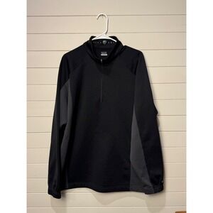 Nike Golf Men's Black Quarter Zip Pullover Long Sleeve Athletic Shirt XL